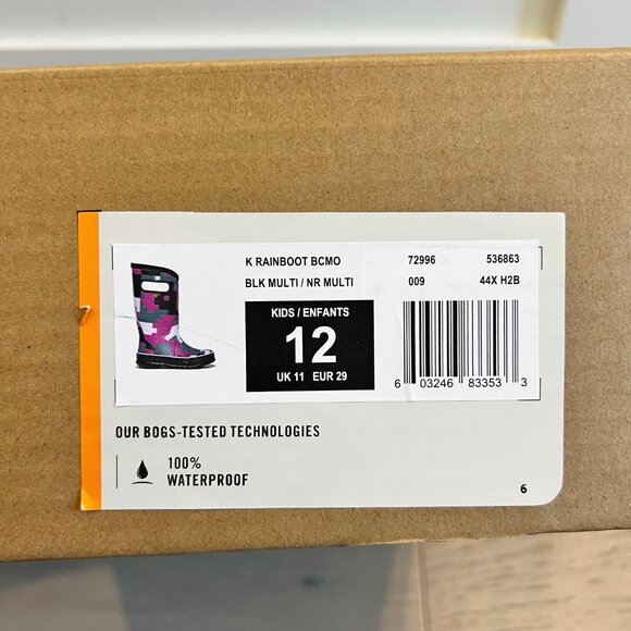 NWT - Kids Bogs Rainboots Multicolour Size 12 (Little Kids) - Picture 6 of 6